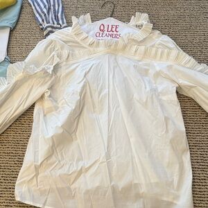 Sea New York White Ruffle Sleeve Blouse